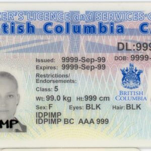 Fake driver license British Columbia Canada