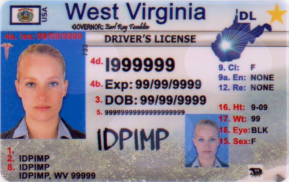 Fake driver license West Virginia - Buy West Virginia Fake IDs - IDPimp Fake id